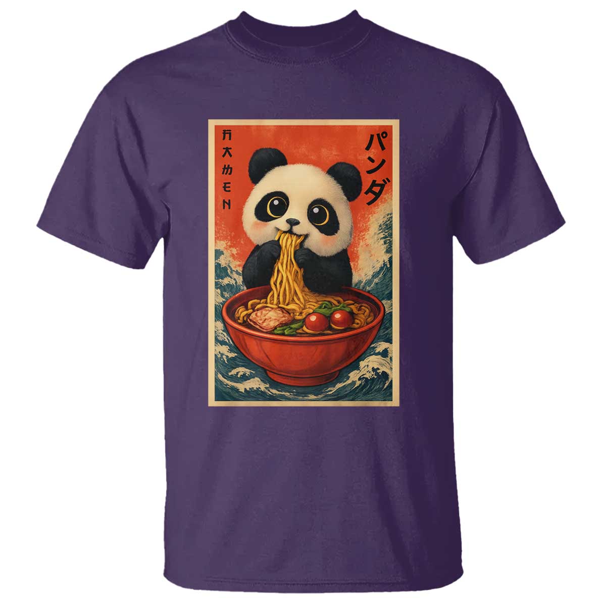 Kawaii Anime Panda Ramen T Shirt Funny Japanese Noodles Anime Lovers - Wonder Print Shop
