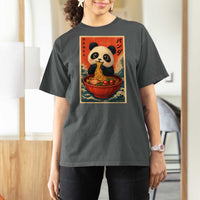 Kawaii Anime Panda Ramen T Shirt For Women Funny Japanese Noodles Anime Lovers - Wonder Print Shop