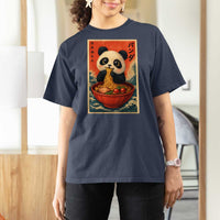 Kawaii Anime Panda Ramen T Shirt For Women Funny Japanese Noodles Anime Lovers - Wonder Print Shop