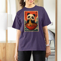 Kawaii Anime Panda Ramen T Shirt For Women Funny Japanese Noodles Anime Lovers - Wonder Print Shop
