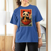 Kawaii Anime Panda Ramen T Shirt For Women Funny Japanese Noodles Anime Lovers - Wonder Print Shop