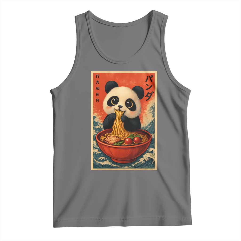 Kawaii Anime Panda Ramen Tank Top Funny Japanese Noodles Anime Lovers - Wonder Print Shop