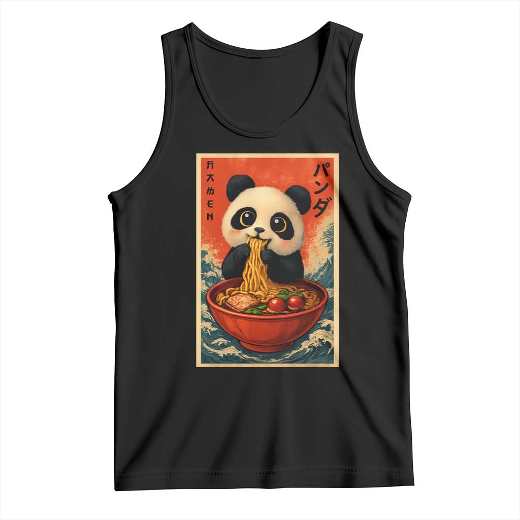 Kawaii Anime Panda Ramen Tank Top Funny Japanese Noodles Anime Lovers - Wonder Print Shop