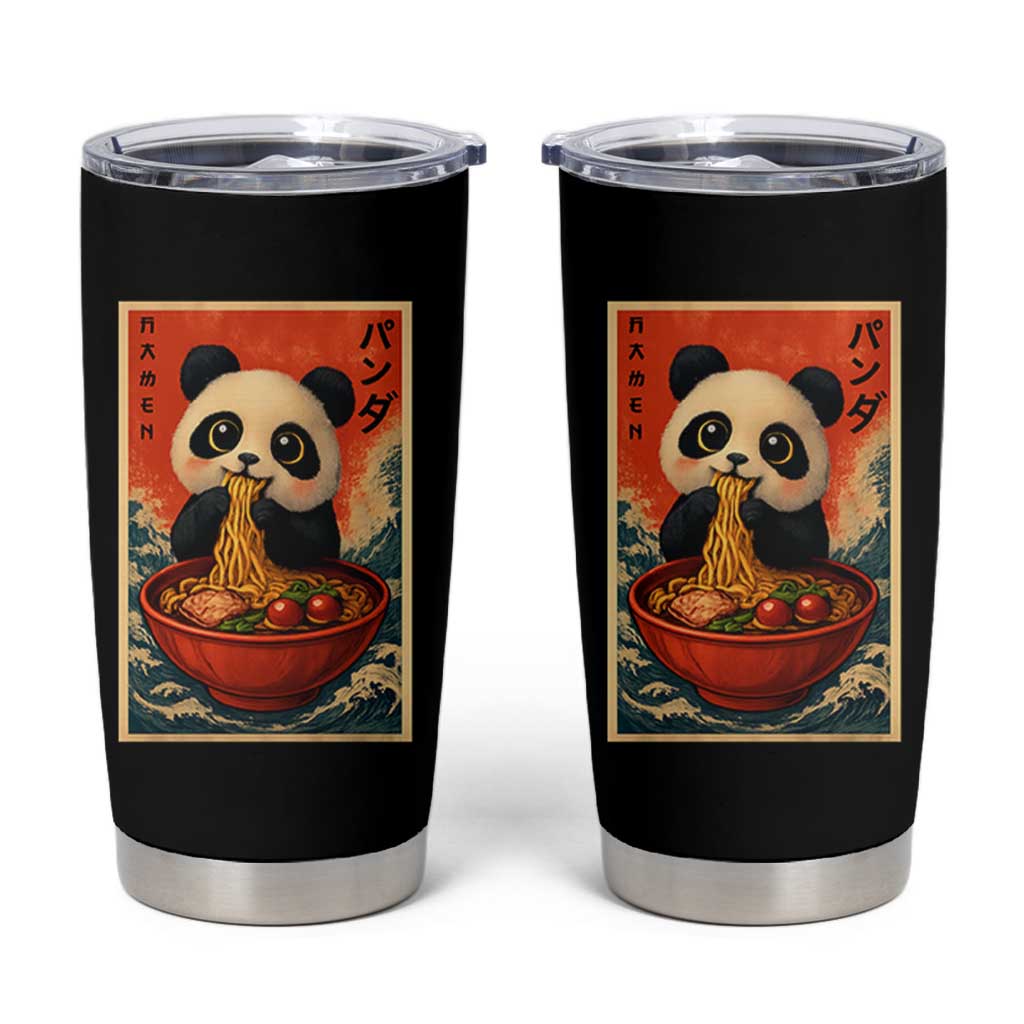 Kawaii Anime Panda Ramen Tumbler Cup Funny Japanese Noodles Anime Lovers - Wonder Print Shop