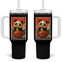 Kawaii Anime Panda Ramen Tumbler With Handle Funny Japanese Noodles Anime Lovers - Wonder Print Shop
