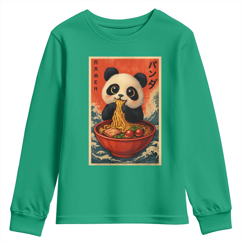 Kawaii Anime Panda Ramen Youth Sweatshirt Funny Japanese Noodles Anime Lovers - Wonder Print Shop