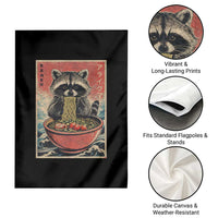 Kawaii Anime Raccoon Ramen Garden Flag Funny Japanese Noodles Anime Lovers - Wonder Print Shop