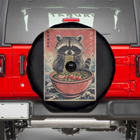 Kawaii Anime Raccoon Ramen Spare Tire Cover Funny Japanese Noodles Anime Lovers - Wonder Print Shop