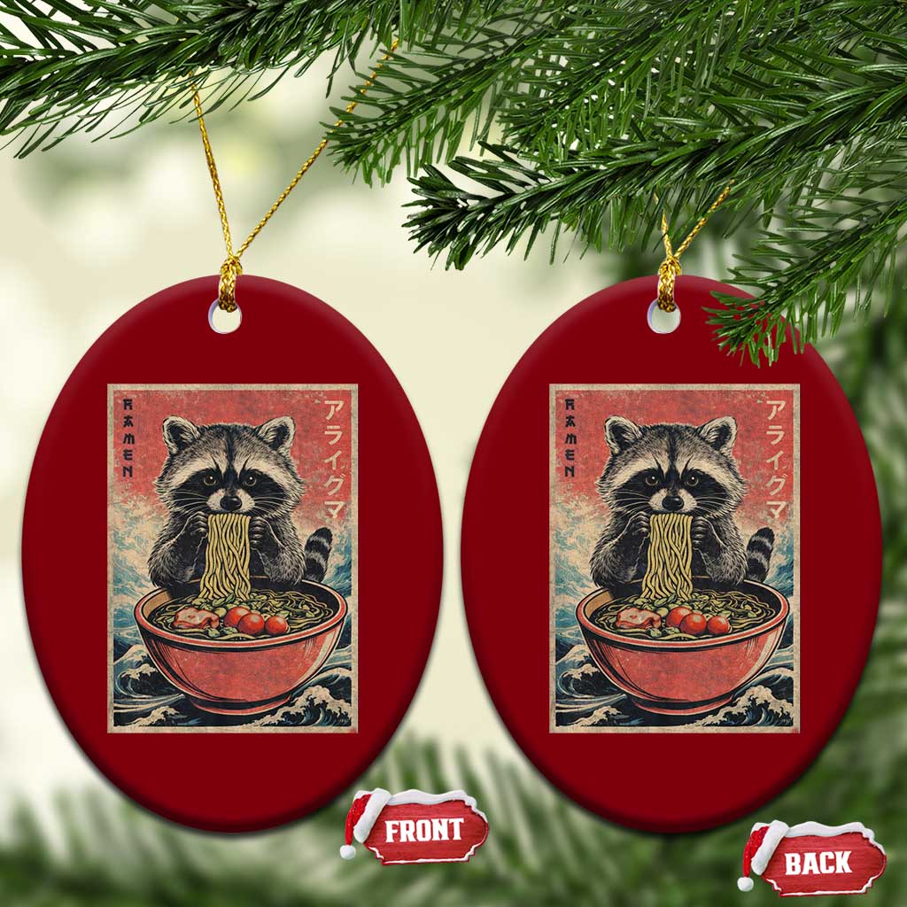 Kawaii Anime Raccoon Ramen Ceramic Ornament Funny Japanese Noodles Anime Lovers - Wonder Print Shop