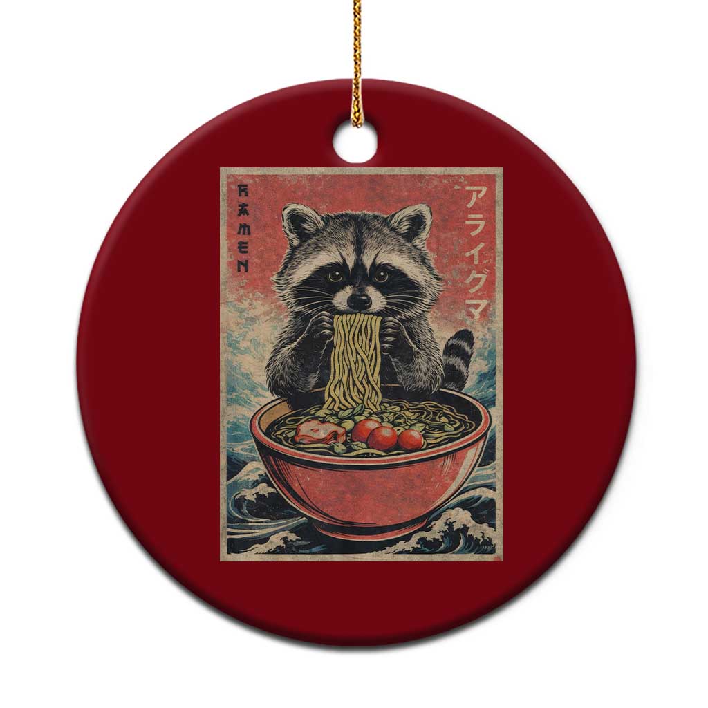 Kawaii Anime Raccoon Ramen Ceramic Ornament Funny Japanese Noodles Anime Lovers - Wonder Print Shop