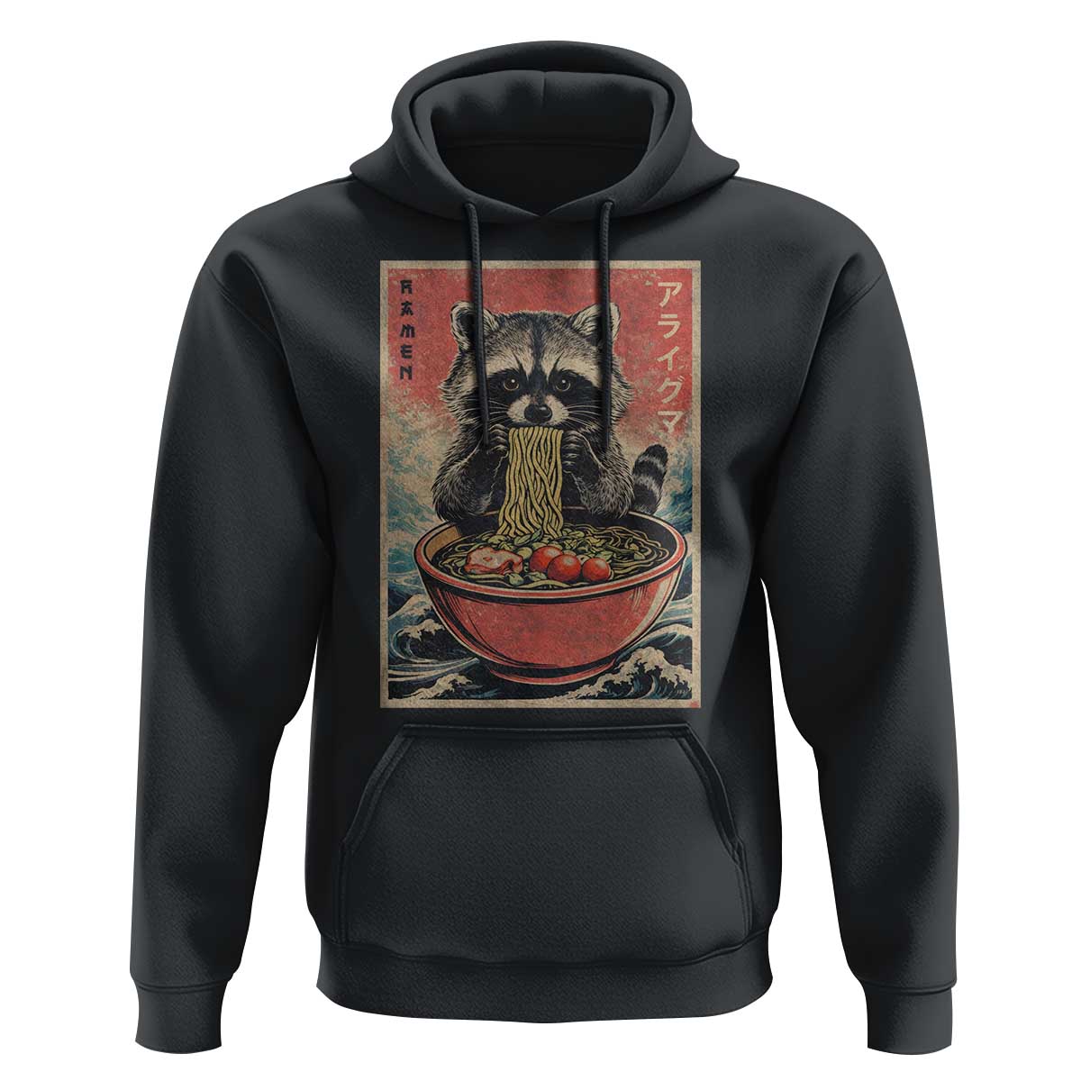 Kawaii Anime Raccoon Ramen Hoodie Funny Japanese Noodles Anime Lovers - Wonder Print Shop