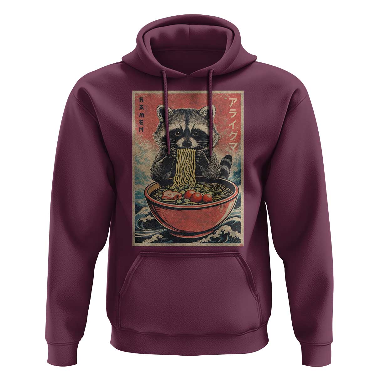Kawaii Anime Raccoon Ramen Hoodie Funny Japanese Noodles Anime Lovers - Wonder Print Shop