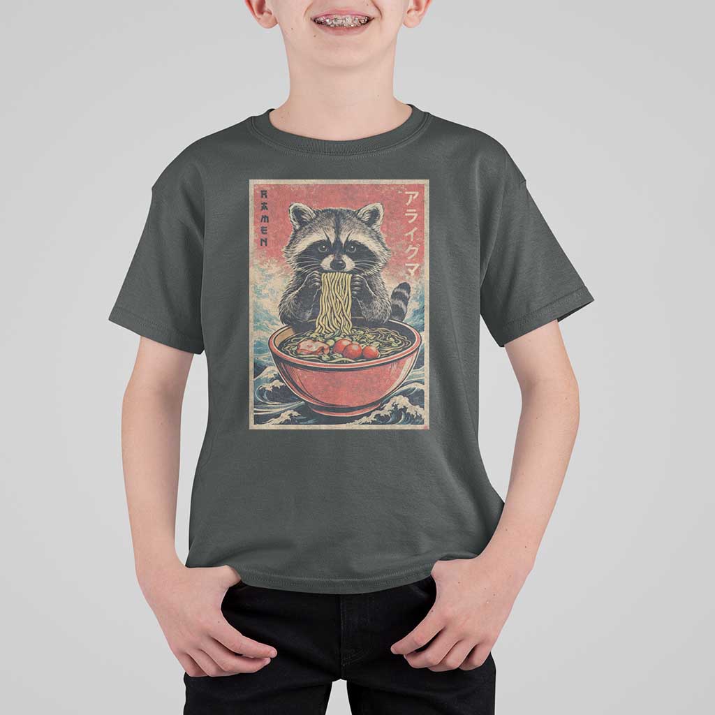 Kawaii Anime Raccoon Ramen T Shirt For Kid Funny Japanese Noodles Anime Lovers - Wonder Print Shop