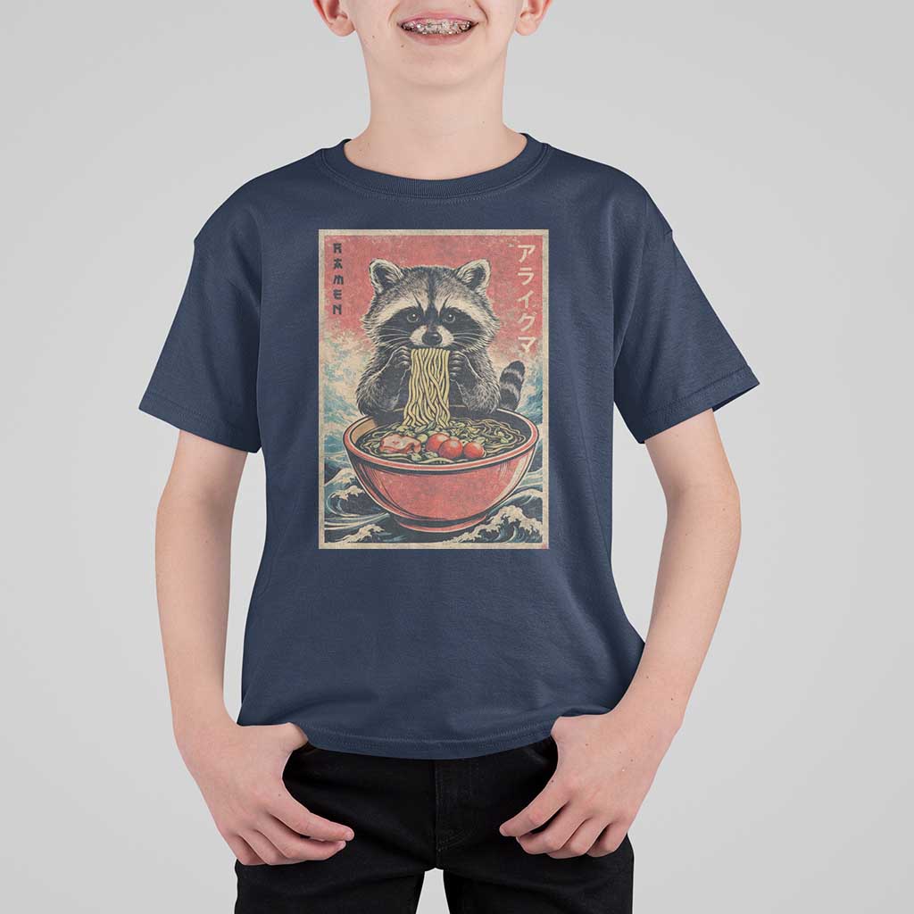 Kawaii Anime Raccoon Ramen T Shirt For Kid Funny Japanese Noodles Anime Lovers - Wonder Print Shop