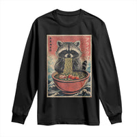 Kawaii Anime Raccoon Ramen Long Sleeve Shirt Funny Japanese Noodles Anime Lovers - Wonder Print Shop