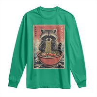 Kawaii Anime Raccoon Ramen Long Sleeve Shirt Funny Japanese Noodles Anime Lovers - Wonder Print Shop