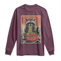 Kawaii Anime Raccoon Ramen Long Sleeve Shirt Funny Japanese Noodles Anime Lovers - Wonder Print Shop