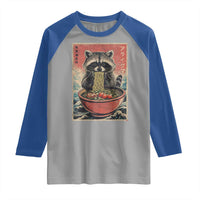 Kawaii Anime Raccoon Ramen Raglan Shirt Funny Japanese Noodles Anime Lovers - Wonder Print Shop