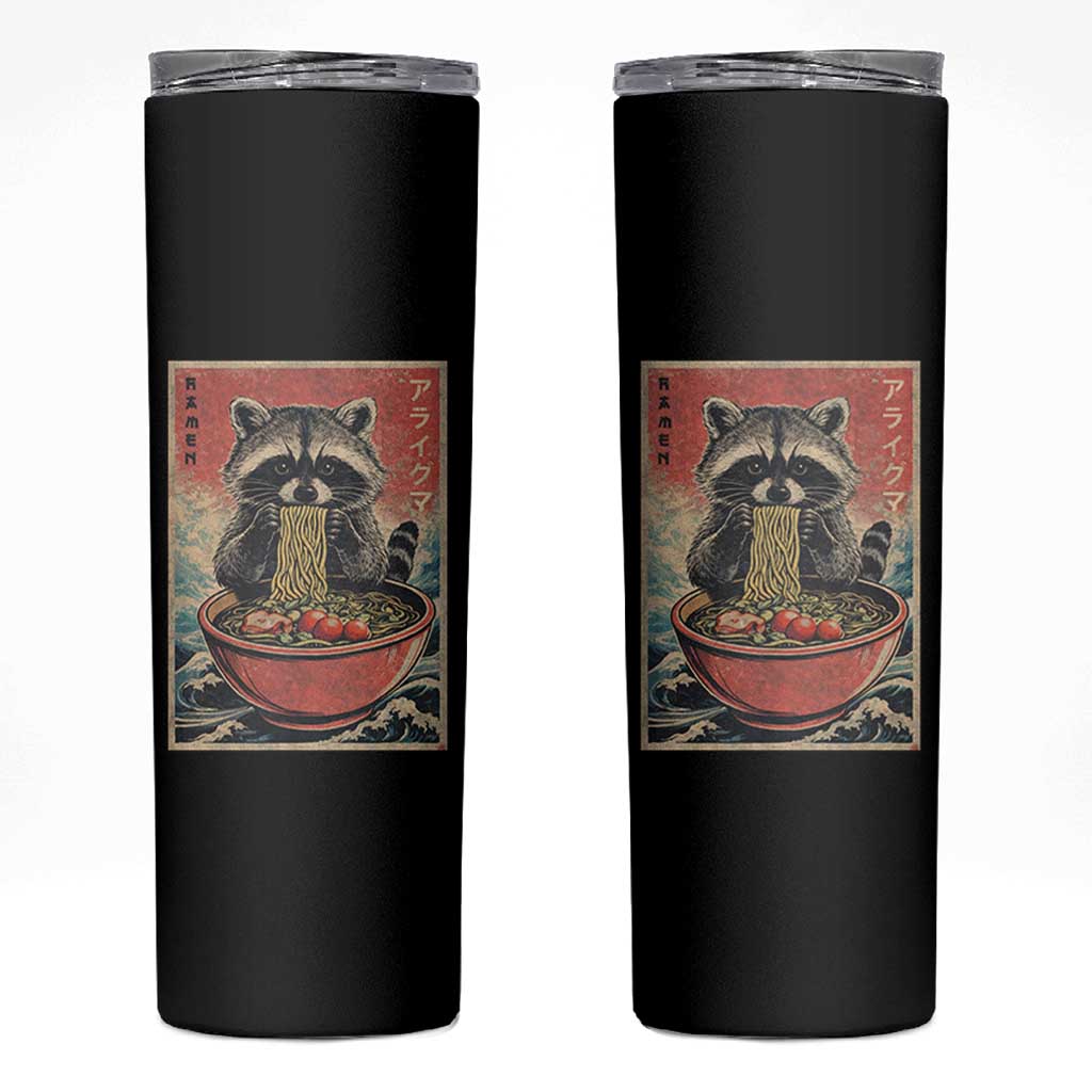 Kawaii Anime Raccoon Ramen Skinny Tumbler Funny Japanese Noodles Anime Lovers - Wonder Print Shop
