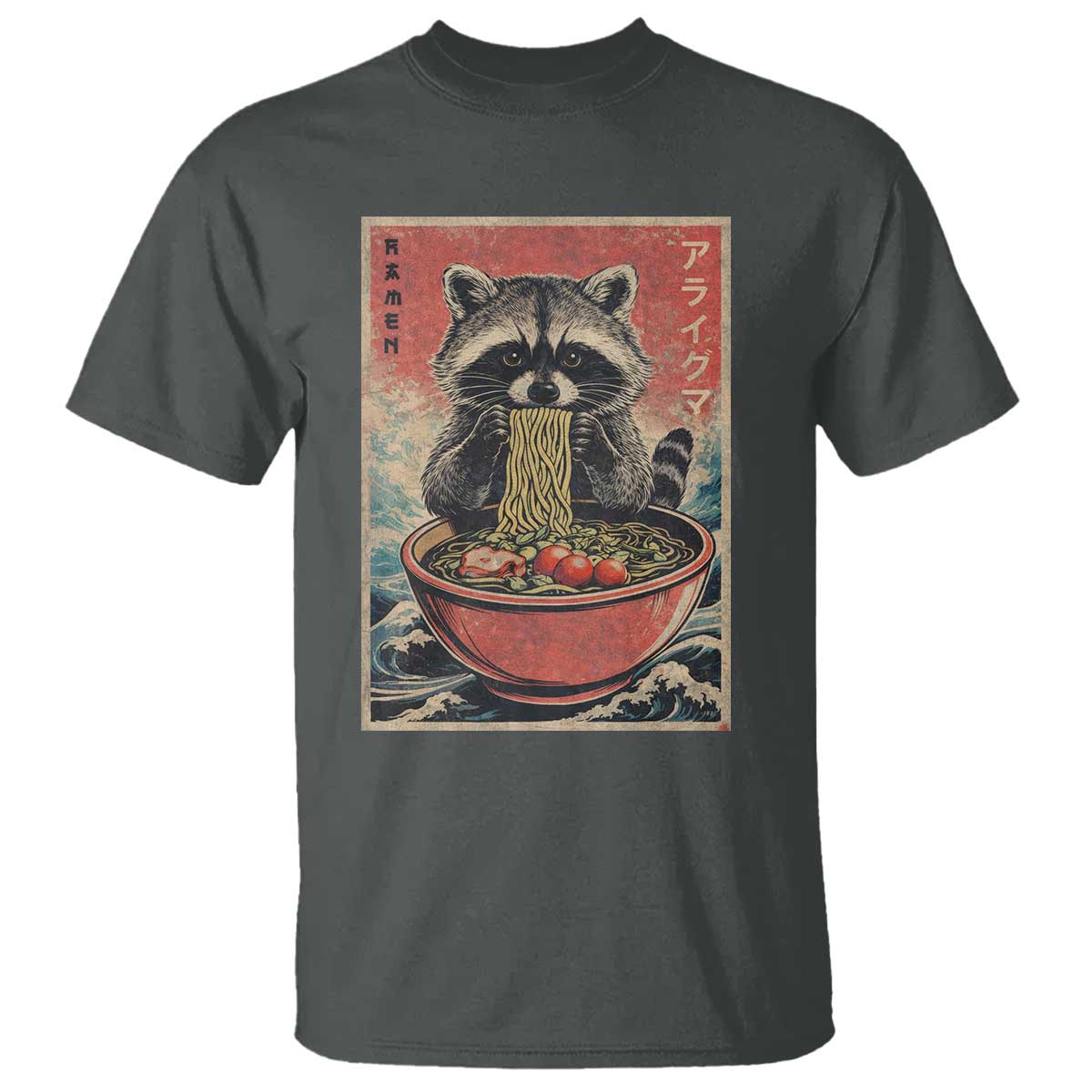 Kawaii Anime Raccoon Ramen T Shirt Funny Japanese Noodles Anime Lovers - Wonder Print Shop