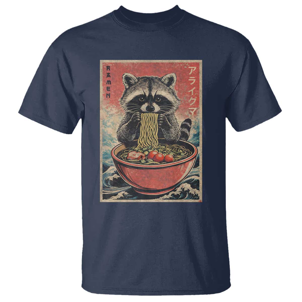 Kawaii Anime Raccoon Ramen T Shirt Funny Japanese Noodles Anime Lovers - Wonder Print Shop