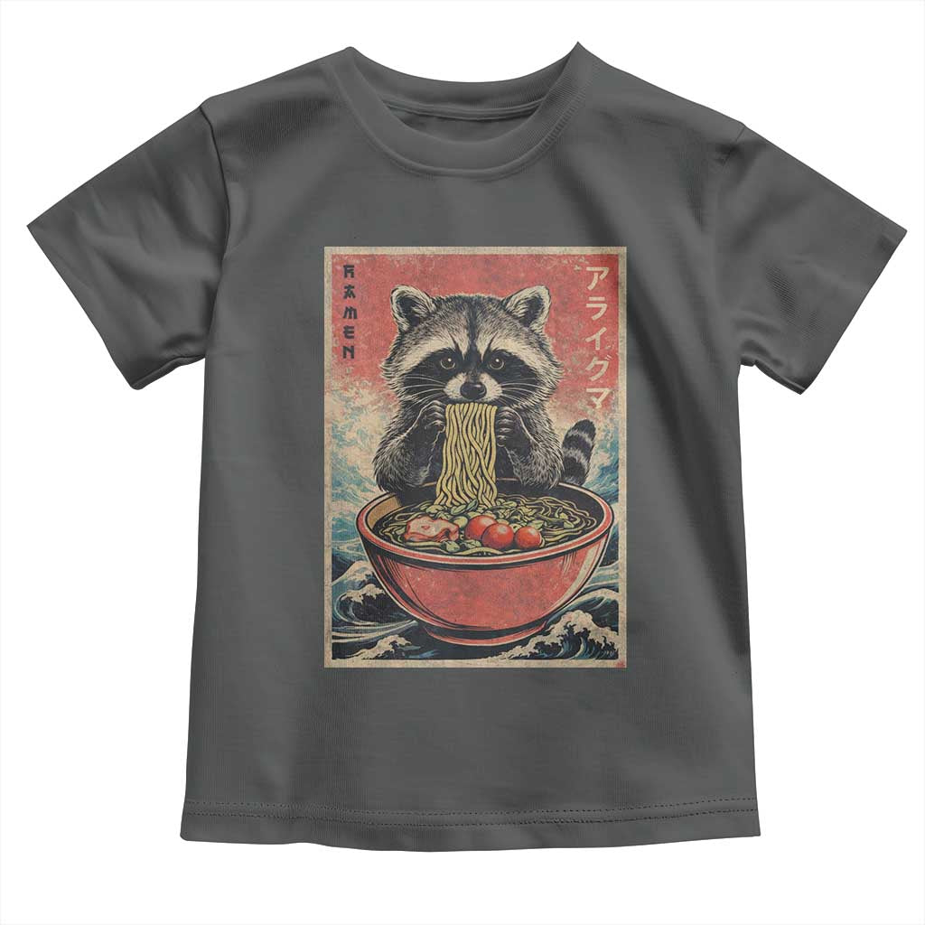 Kawaii Anime Raccoon Ramen Toddler T Shirt Funny Japanese Noodles Anime Lovers - Wonder Print Shop