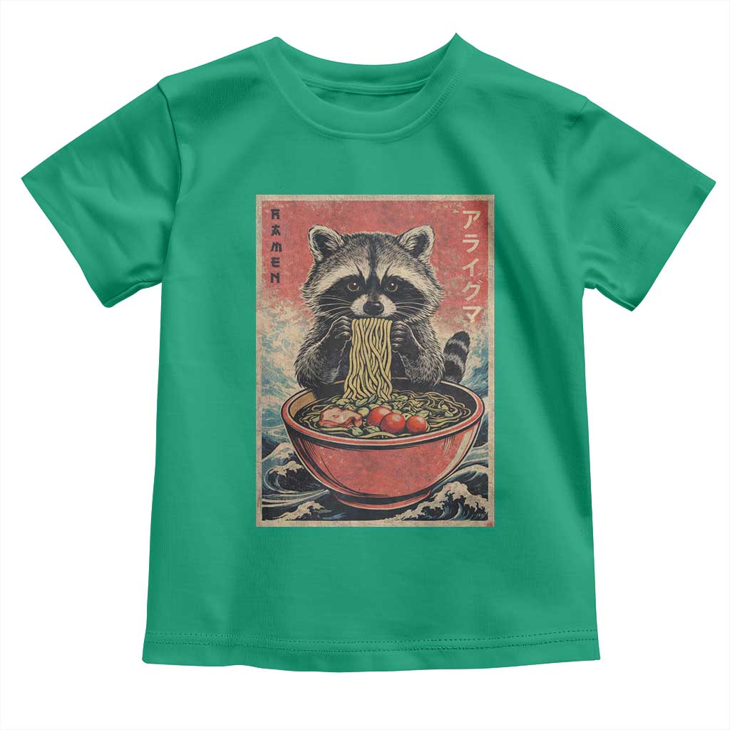 Kawaii Anime Raccoon Ramen Toddler T Shirt Funny Japanese Noodles Anime Lovers - Wonder Print Shop