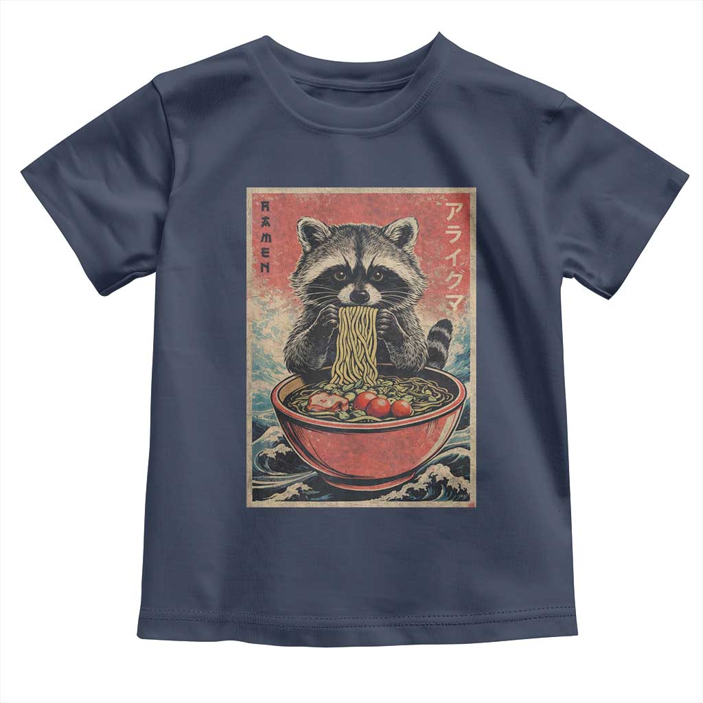 Kawaii Anime Raccoon Ramen Toddler T Shirt Funny Japanese Noodles Anime Lovers - Wonder Print Shop