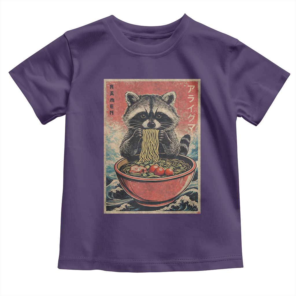 Kawaii Anime Raccoon Ramen Toddler T Shirt Funny Japanese Noodles Anime Lovers - Wonder Print Shop
