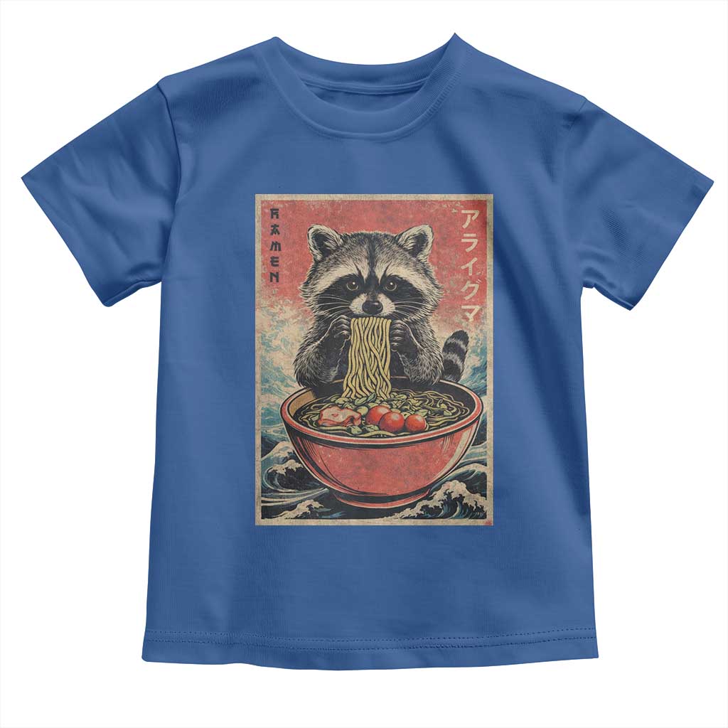 Kawaii Anime Raccoon Ramen Toddler T Shirt Funny Japanese Noodles Anime Lovers - Wonder Print Shop