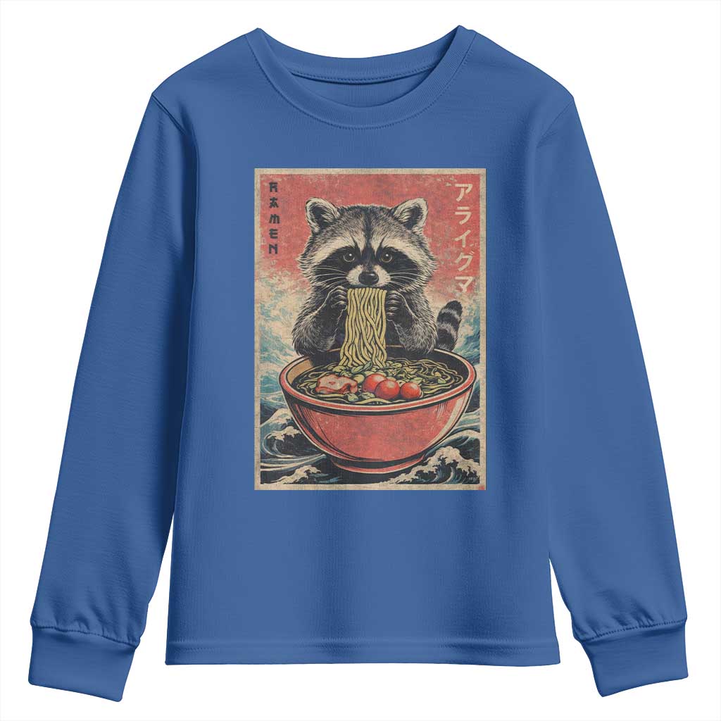 Kawaii Anime Raccoon Ramen Youth Sweatshirt Funny Japanese Noodles Anime Lovers - Wonder Print Shop
