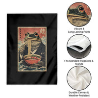 Frog Eat Ramen Garden Flag Funny Japanese Noodles Anime Lovers Kawaii Anime - Wonder Print Shop