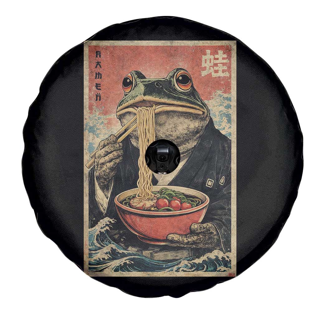 Frog Eat Ramen Spare Tire Cover Funny Japanese Noodles Anime Lovers Kawaii Anime - Wonder Print Shop