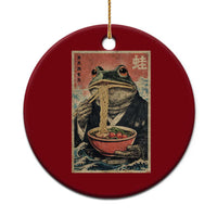Frog Eat Ramen Ceramic Ornament Funny Japanese Noodles Anime Lovers Kawaii Anime - Wonder Print Shop