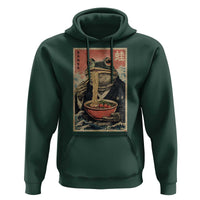 Frog Eat Ramen Hoodie Funny Japanese Noodles Anime Lovers Kawaii Anime - Wonder Print Shop
