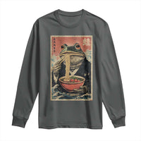 Frog Eat Ramen Long Sleeve Shirt Funny Japanese Noodles Anime Lovers Kawaii Anime - Wonder Print Shop