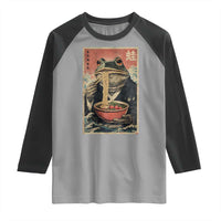 Frog Eat Ramen Raglan Shirt Funny Japanese Noodles Anime Lovers Kawaii Anime - Wonder Print Shop