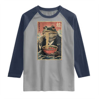 Frog Eat Ramen Raglan Shirt Funny Japanese Noodles Anime Lovers Kawaii Anime - Wonder Print Shop
