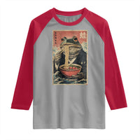 Frog Eat Ramen Raglan Shirt Funny Japanese Noodles Anime Lovers Kawaii Anime - Wonder Print Shop