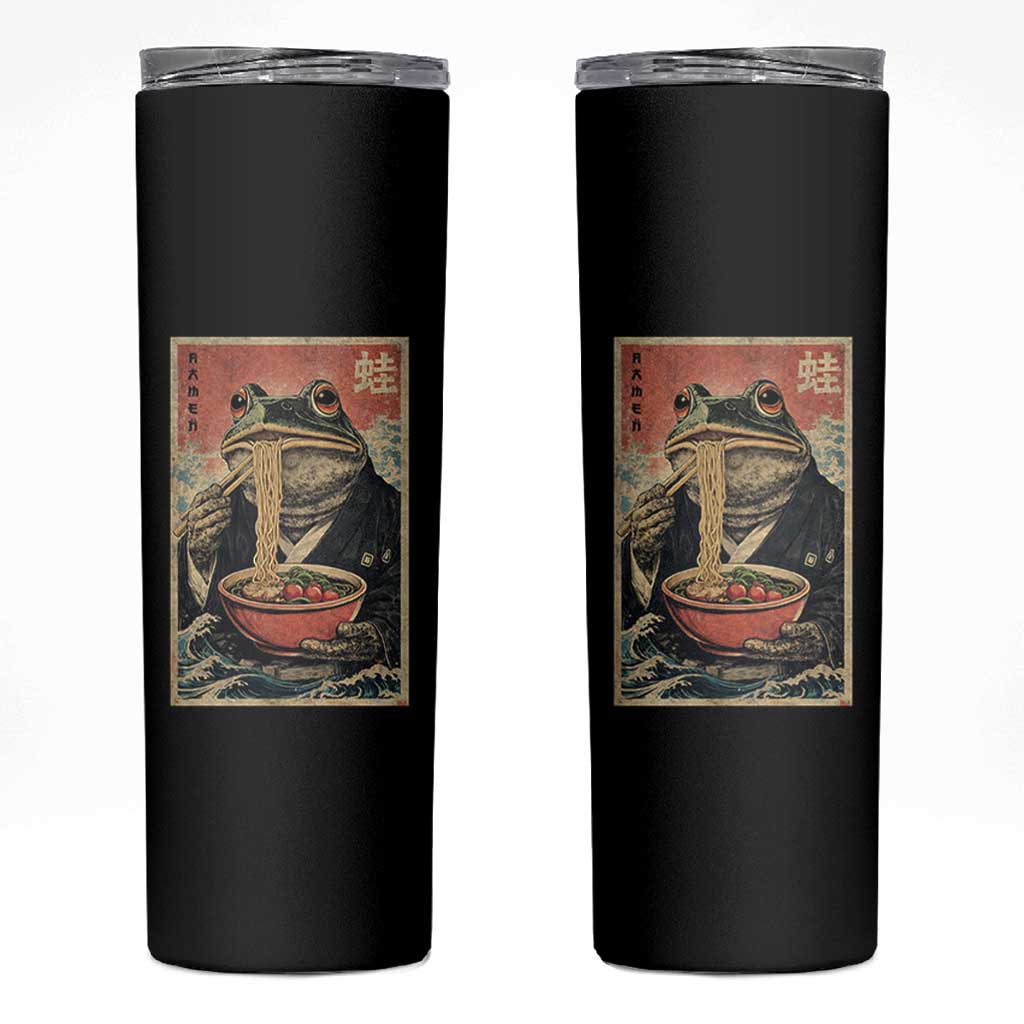 Frog Eat Ramen Skinny Tumbler Funny Japanese Noodles Anime Lovers Kawaii Anime - Wonder Print Shop