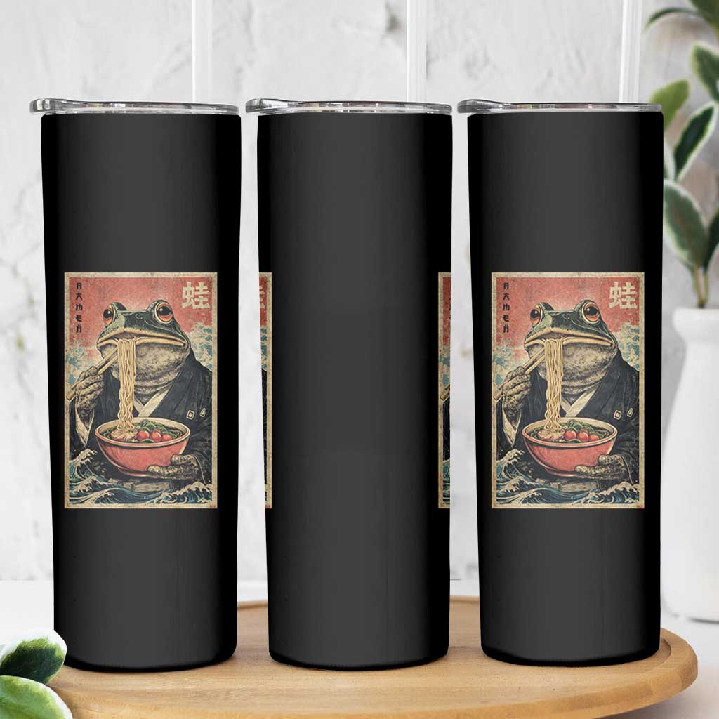Frog Eat Ramen Skinny Tumbler Funny Japanese Noodles Anime Lovers Kawaii Anime - Wonder Print Shop