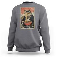 Frog Eat Ramen Sweatshirt Funny Japanese Noodles Anime Lovers Kawaii Anime - Wonder Print Shop