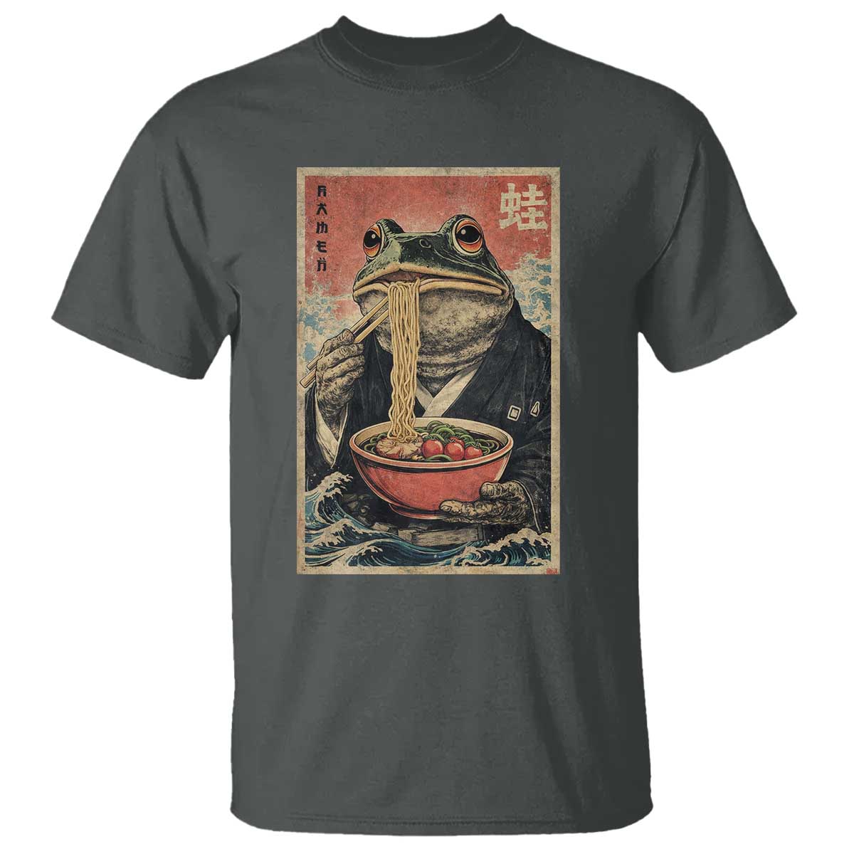 Frog Eat Ramen T Shirt Funny Japanese Noodles Anime Lovers Kawaii Anime - Wonder Print Shop