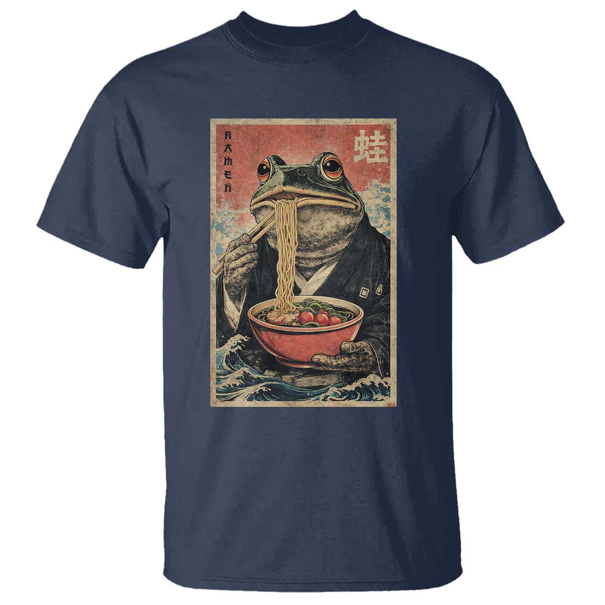 Frog Eat Ramen T Shirt Funny Japanese Noodles Anime Lovers Kawaii Anime - Wonder Print Shop