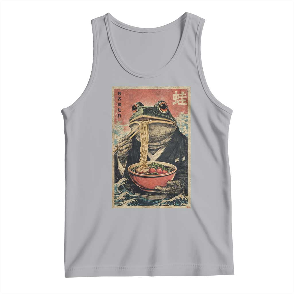 Frog Eat Ramen Tank Top Funny Japanese Noodles Anime Lovers Kawaii Anime - Wonder Print Shop