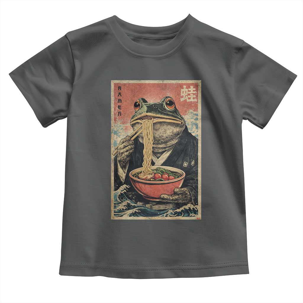 Frog Eat Ramen Toddler T Shirt Funny Japanese Noodles Anime Lovers Kawaii Anime - Wonder Print Shop