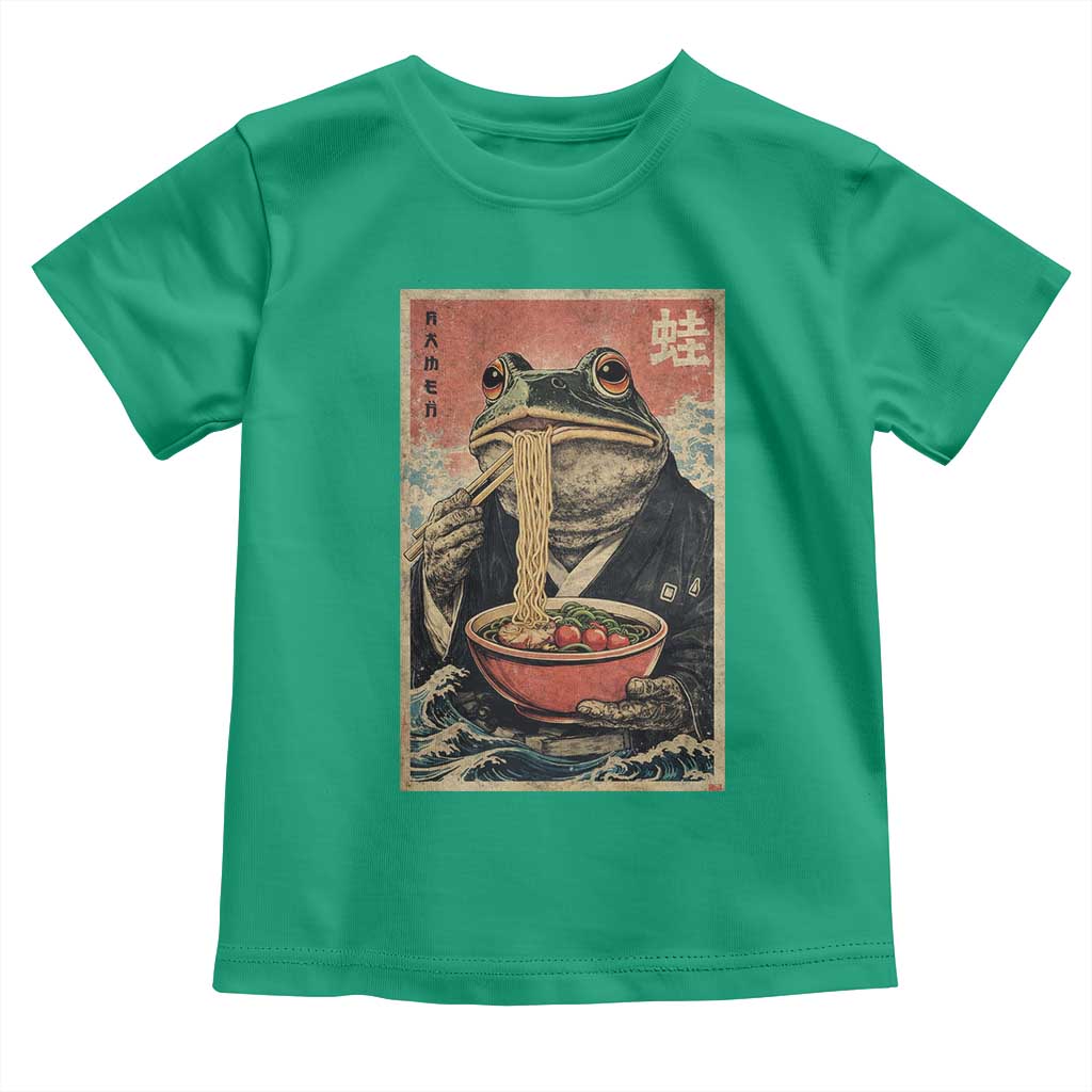 Frog Eat Ramen Toddler T Shirt Funny Japanese Noodles Anime Lovers Kawaii Anime - Wonder Print Shop