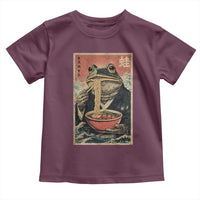 Frog Eat Ramen Toddler T Shirt Funny Japanese Noodles Anime Lovers Kawaii Anime - Wonder Print Shop
