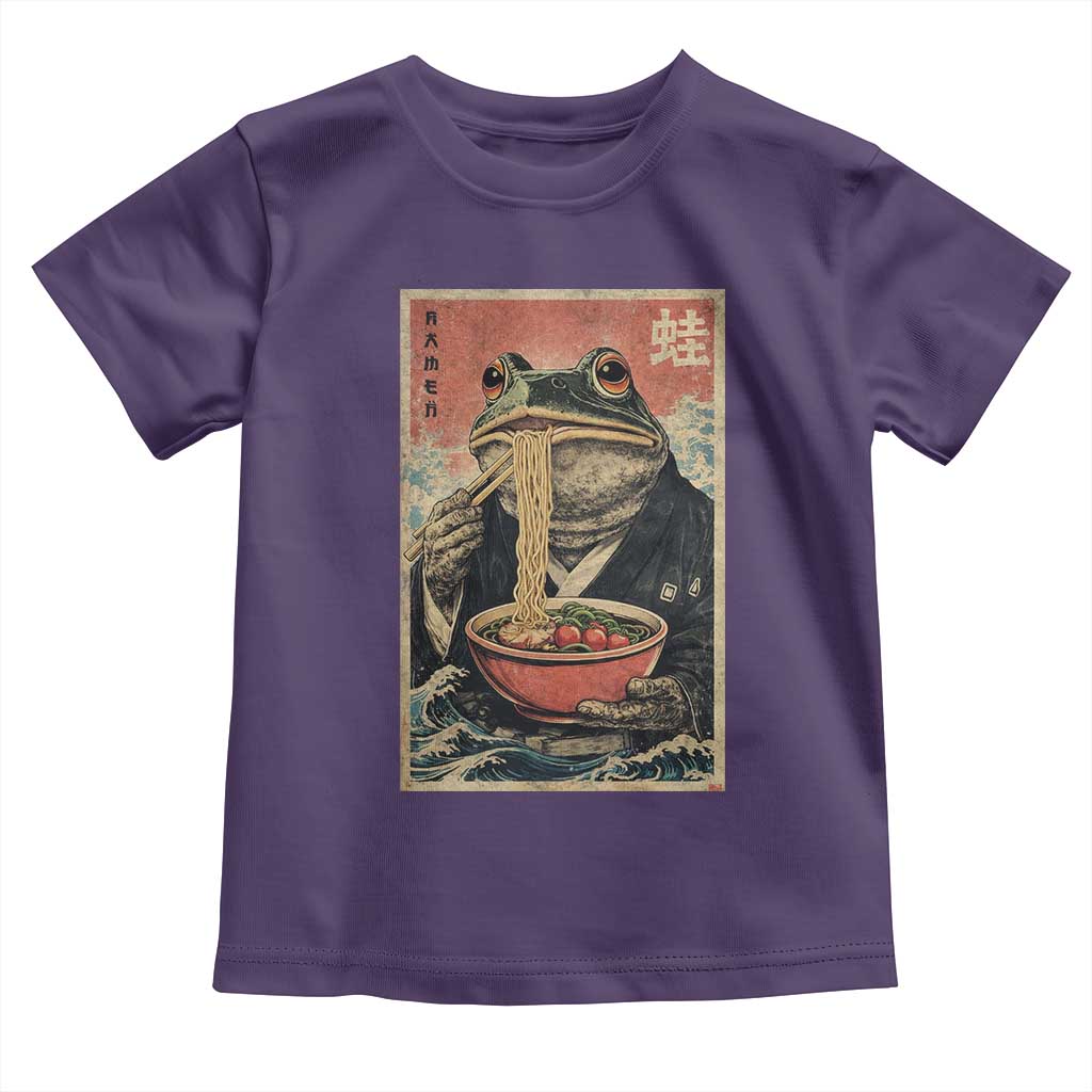 Frog Eat Ramen Toddler T Shirt Funny Japanese Noodles Anime Lovers Kawaii Anime - Wonder Print Shop