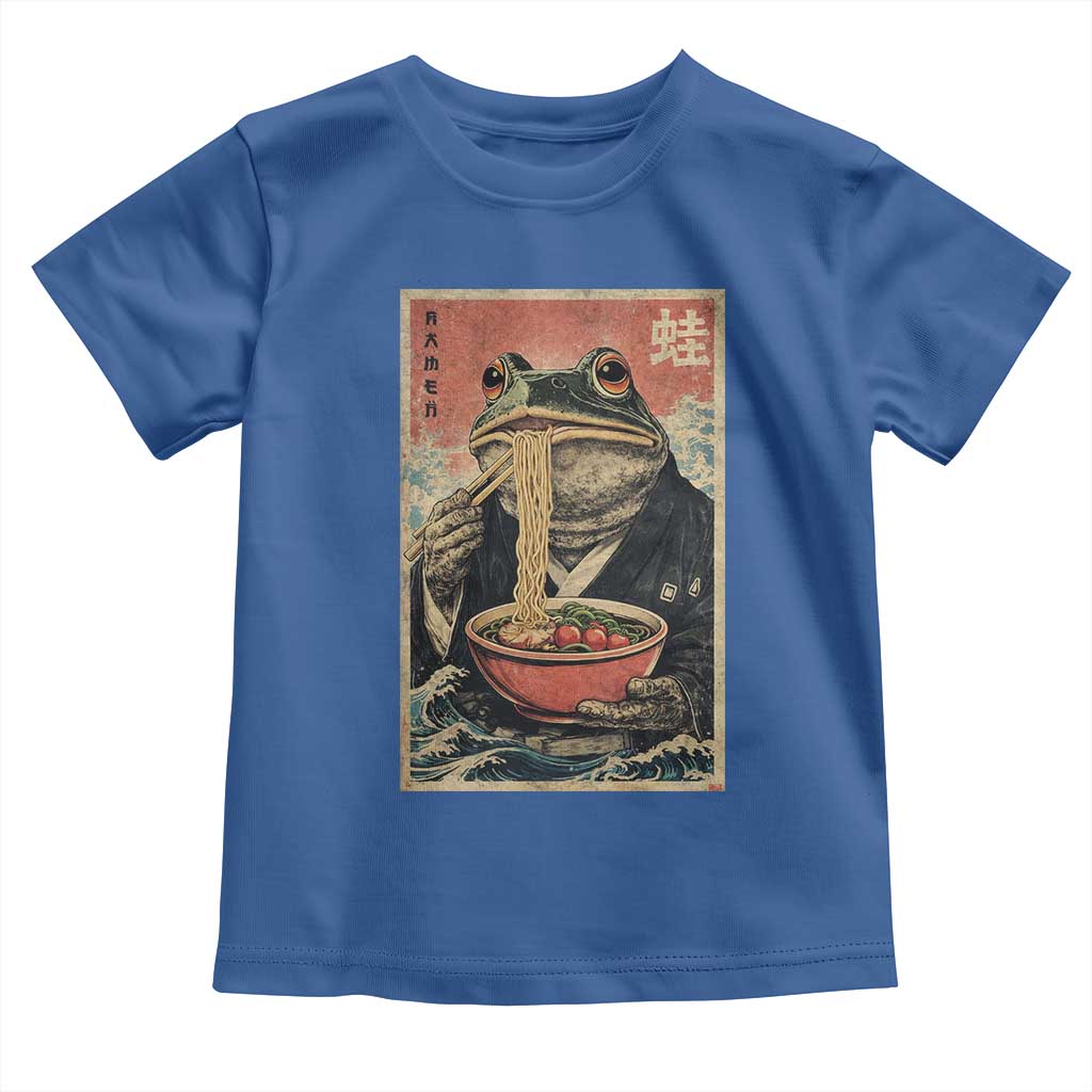 Frog Eat Ramen Toddler T Shirt Funny Japanese Noodles Anime Lovers Kawaii Anime - Wonder Print Shop